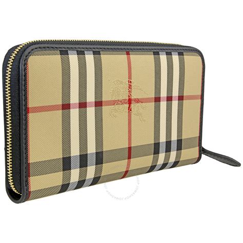 burberry replica horseferry house check wallet black|Check Bifold Wallet in Black/calico .